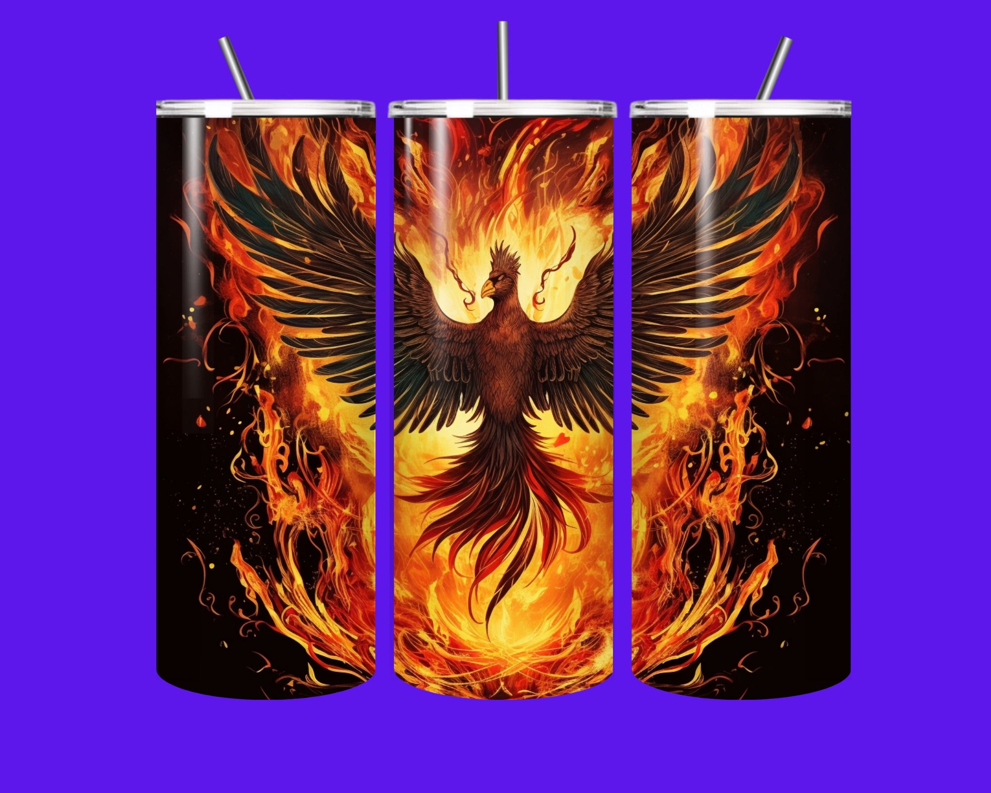 🔥 Rise Like a Phoenix – 20oz Stainless Steel Tumbler 🔥