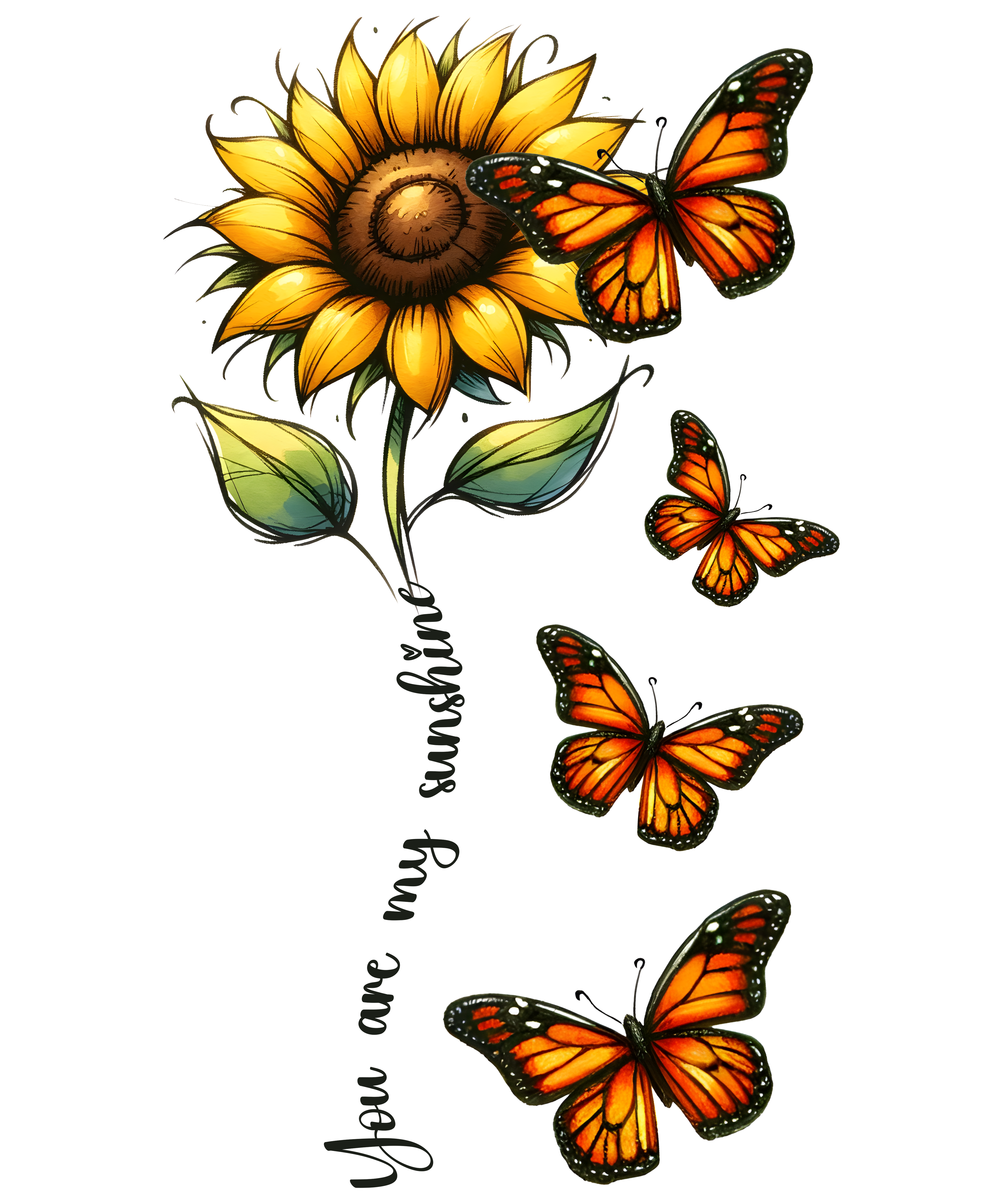 🌻🦋 You Are My Sunshine Sunflower & Butterfly Tee 🦋🌻
