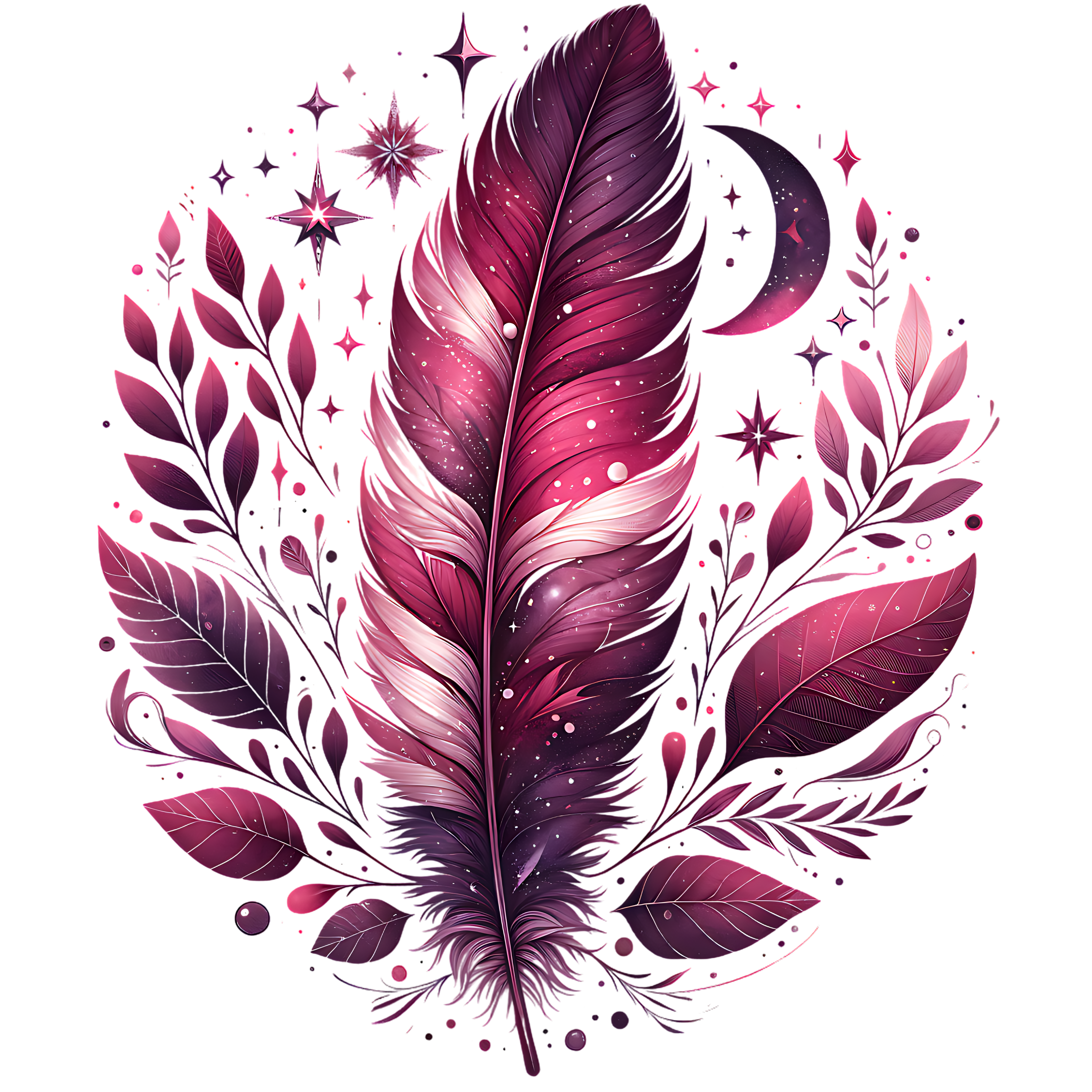 ✨🌙 Celestial Feather Glow Tee 🌙✨
