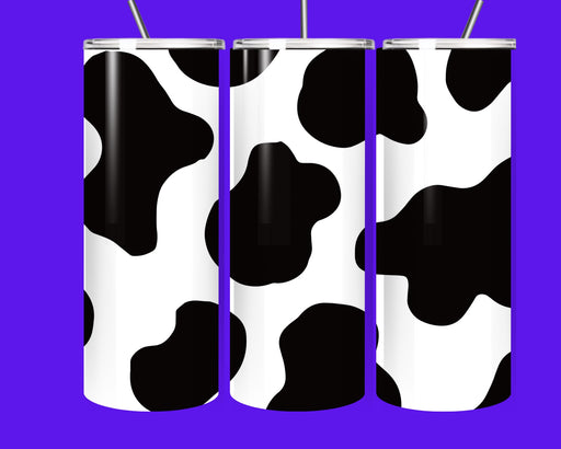 🐮 Moo-velous Cow Print 20oz Tumbler – Sip in Style! 🤍🖤