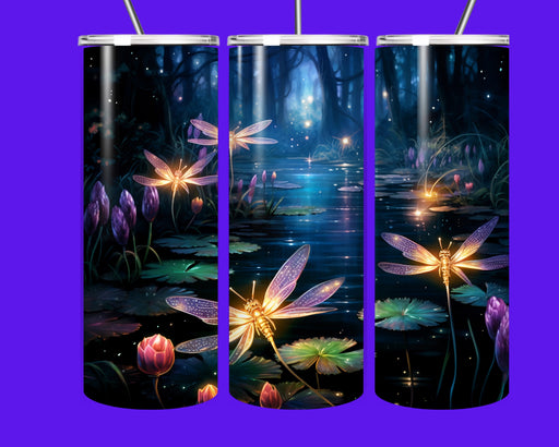 ✨ Enchanted Glow Dragonfly Tumbler – 20oz Stainless Steel Magic! ✨