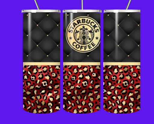 Luxury Leopard Coffee Lover 20oz Skinny Tumbler – Insulated Stainless Steel Cup with Straw