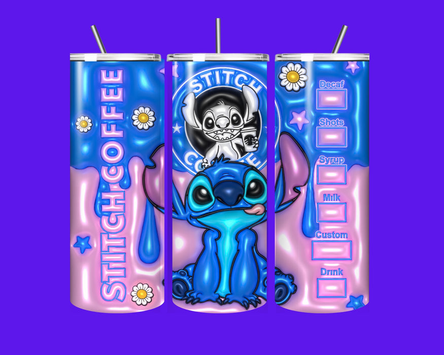 Stitch Coffee Tumbler 20oz – Cute Disney Stainless Steel Cup with Straw | Insulated Hot & Cold Drinkware