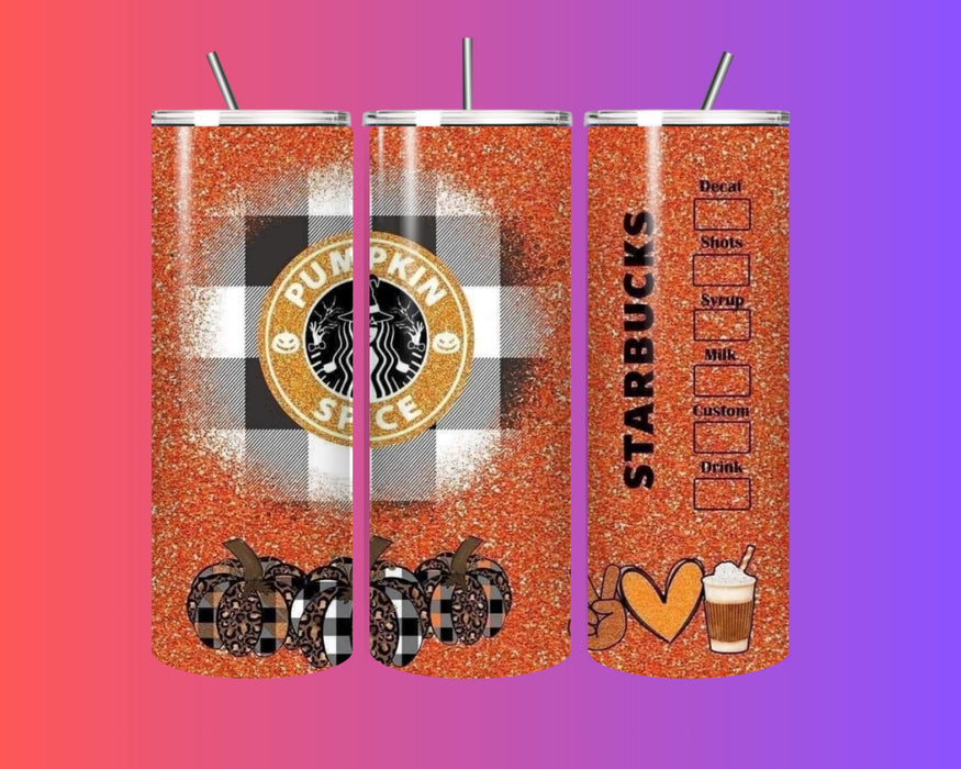 🎃 Pumpkin Spice Vibes Only – 20oz Starbucks-Inspired Tumbler ✨