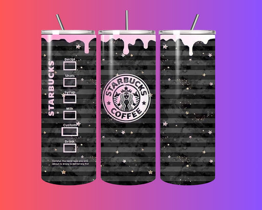 🌟 Pink Drip Starbucks Inspired 20oz Tumbler with Straw 🌟