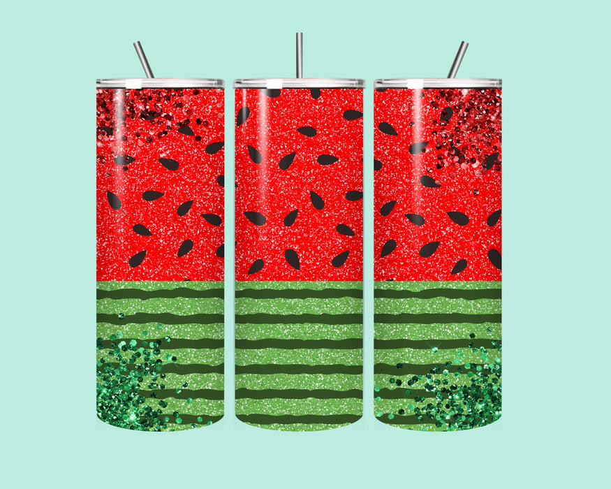 🍉 Sip into Summer with Our Watermelon Sparkle Tumbler! 🍉