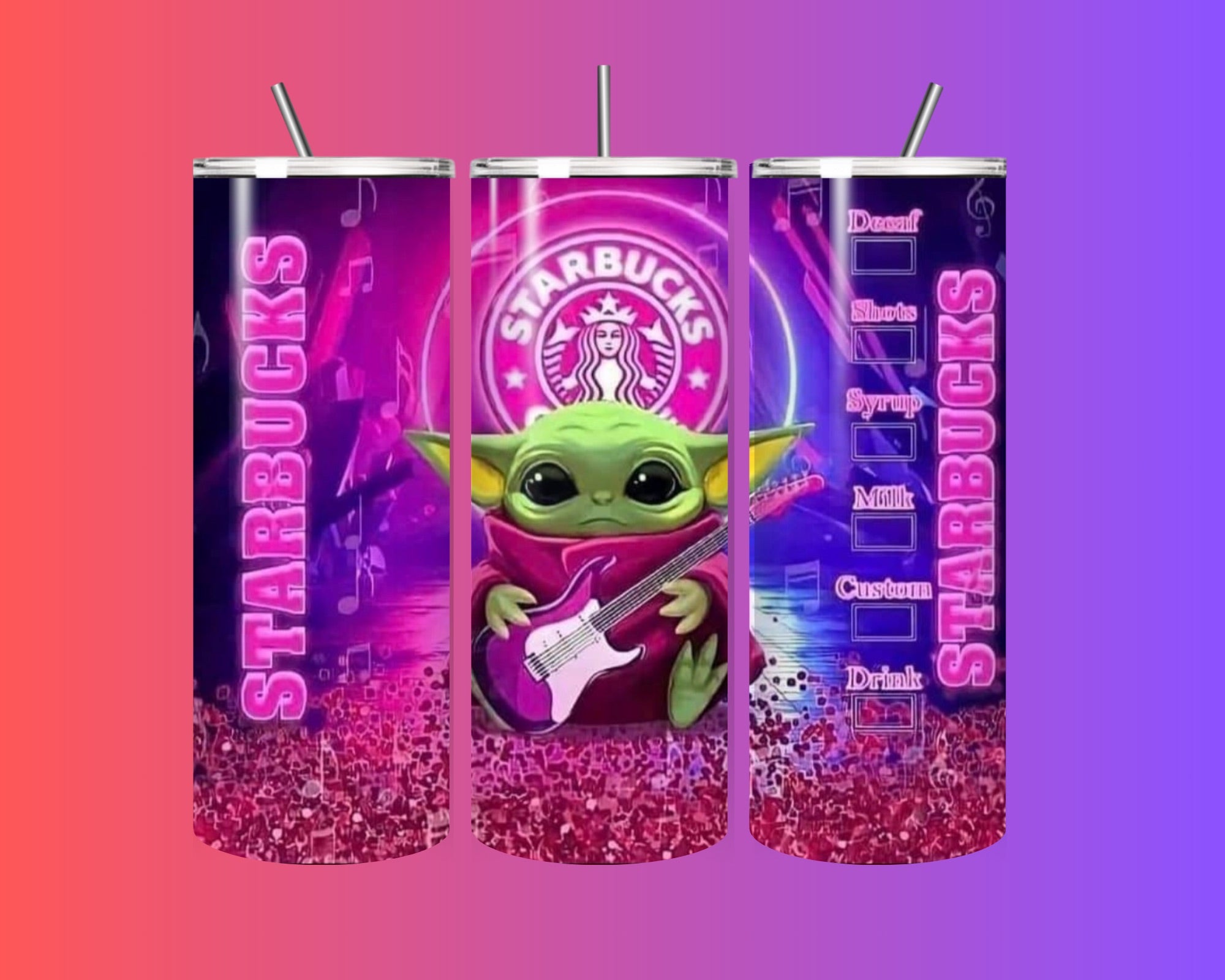 🌟✨ Grogu Rockstar Starbucks 20oz Tumbler ✨🌟