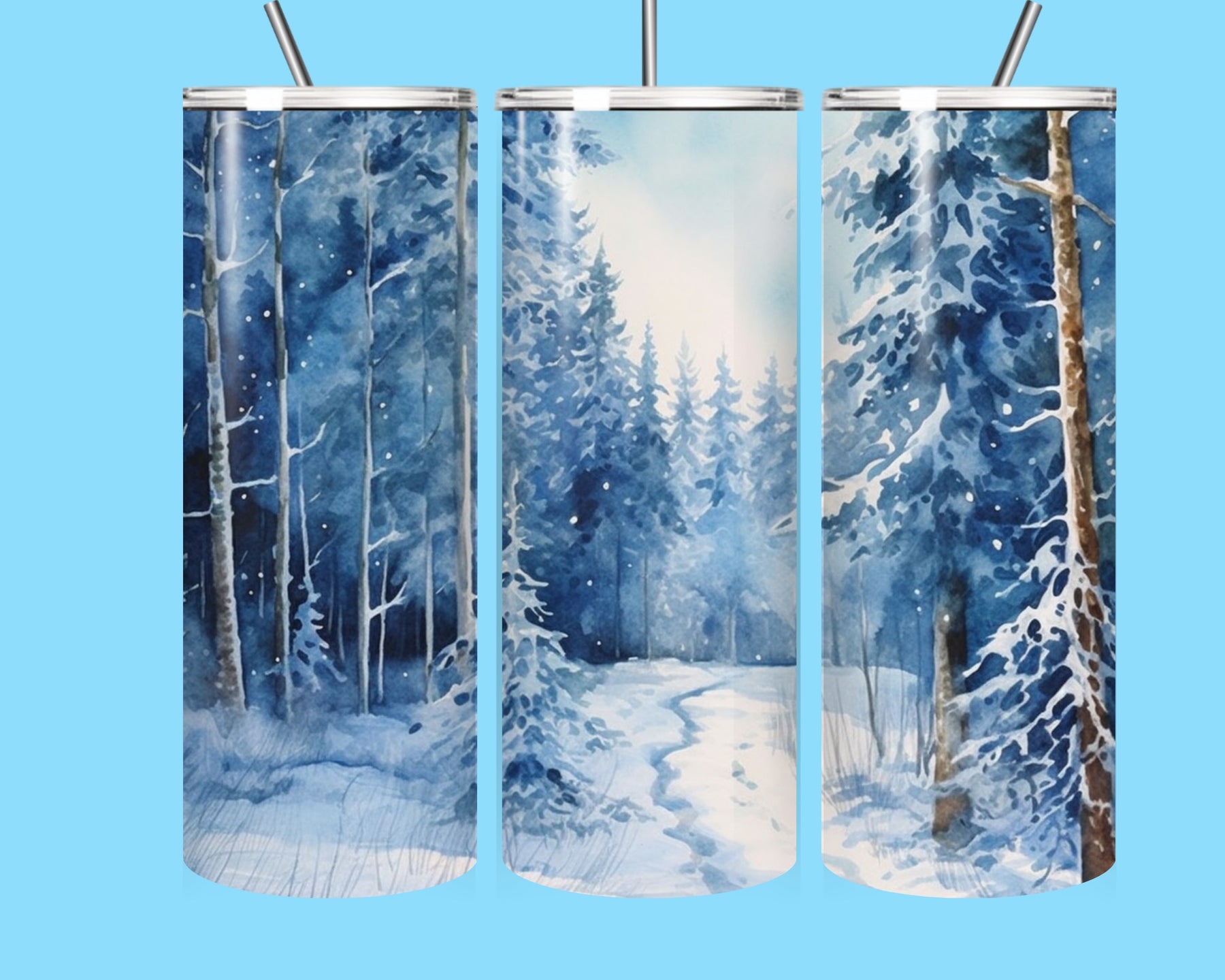 ❄️ Winter Forest Serenity Tumbler – 20oz Stainless Steel ❄️