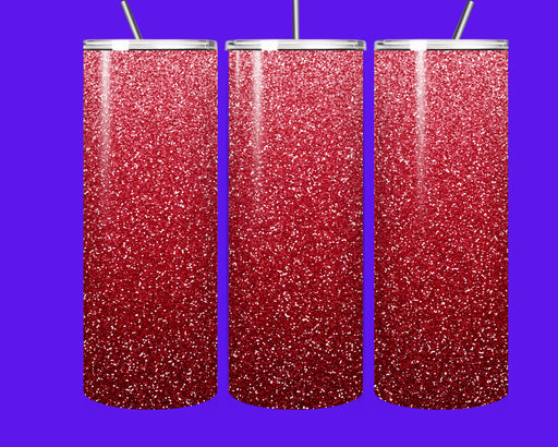 ✨ Red Glitter 20oz Skinny Tumbler with Straw – Sparkly Stainless Steel Insulated Travel Cup ✨