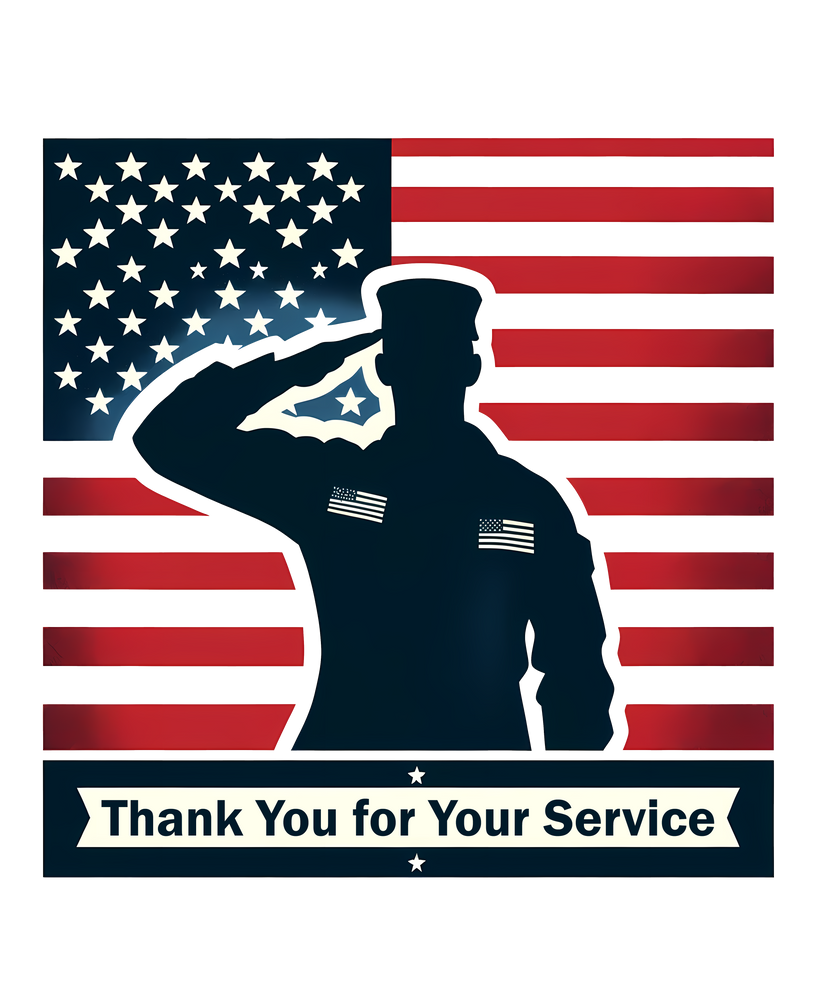 **Salute to Heroes Tee – “Thank You for Your Service” 🇺🇸✨