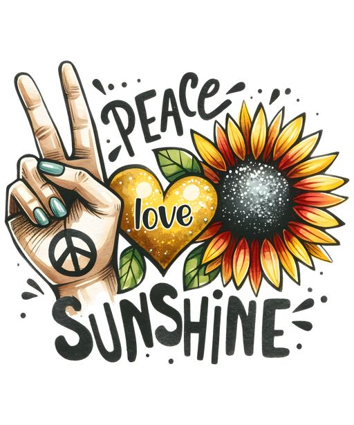 Peace ☮️ Love 💛 Sunshine 🌻 – The Shirt That Spreads Good Vibes Only!