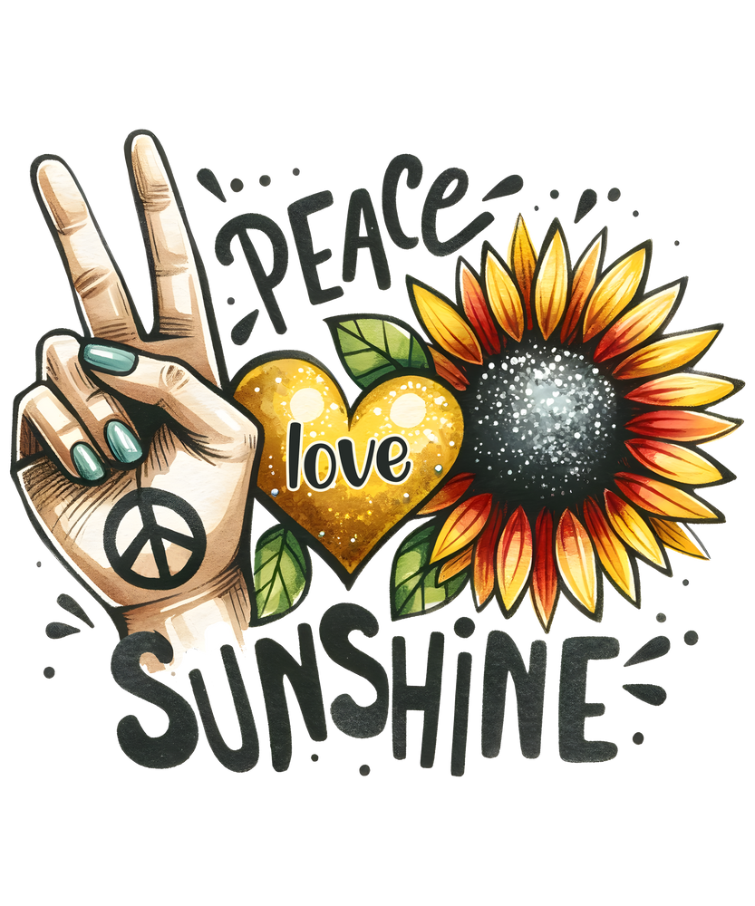 Peace ☮️ Love 💛 Sunshine 🌻 – The Shirt That Spreads Good Vibes Only!