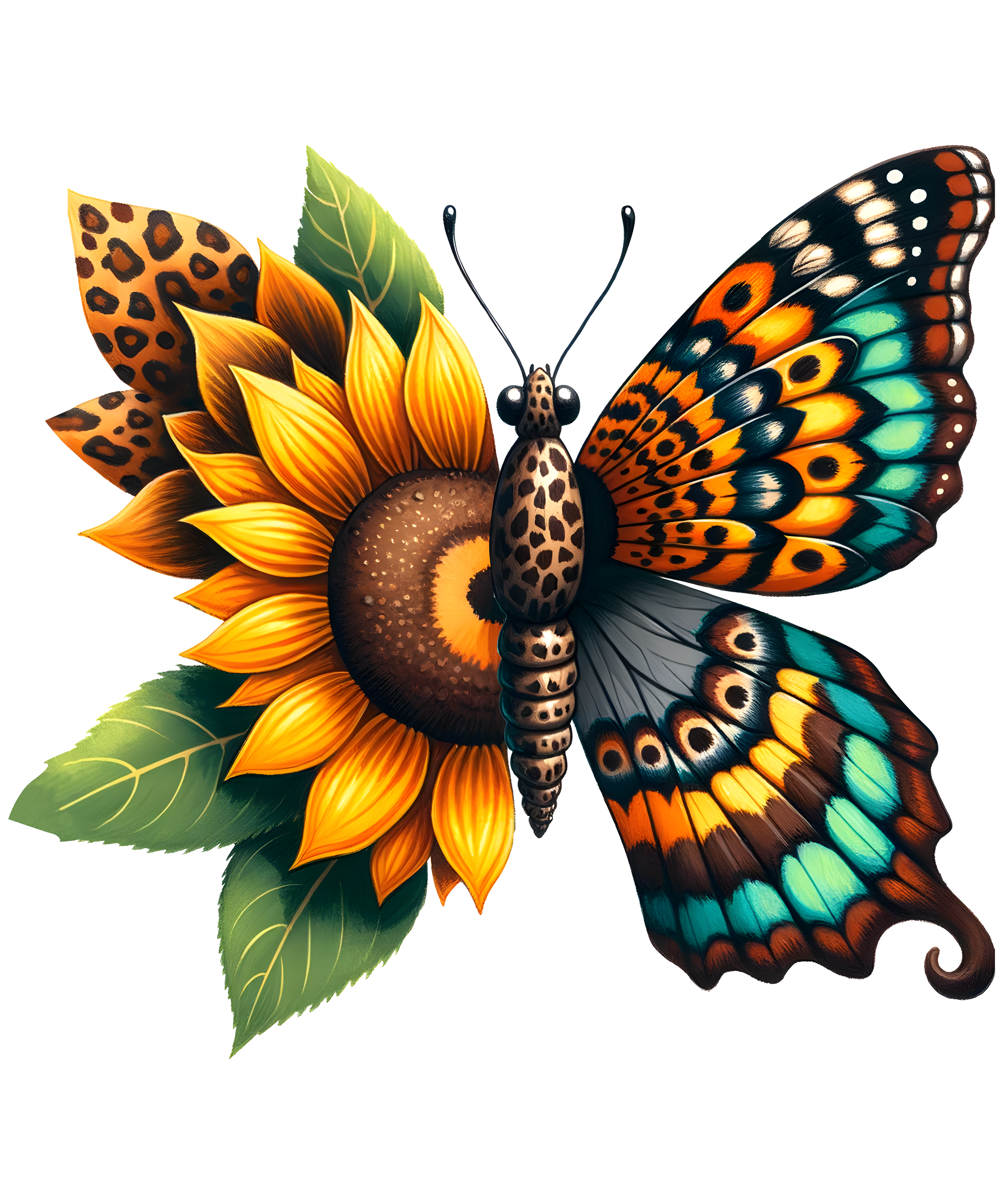 🌻🦋 Fierce Beauty Tee – Sunflower &amp; Butterfly Wild Soul Shirt 🦋🌻