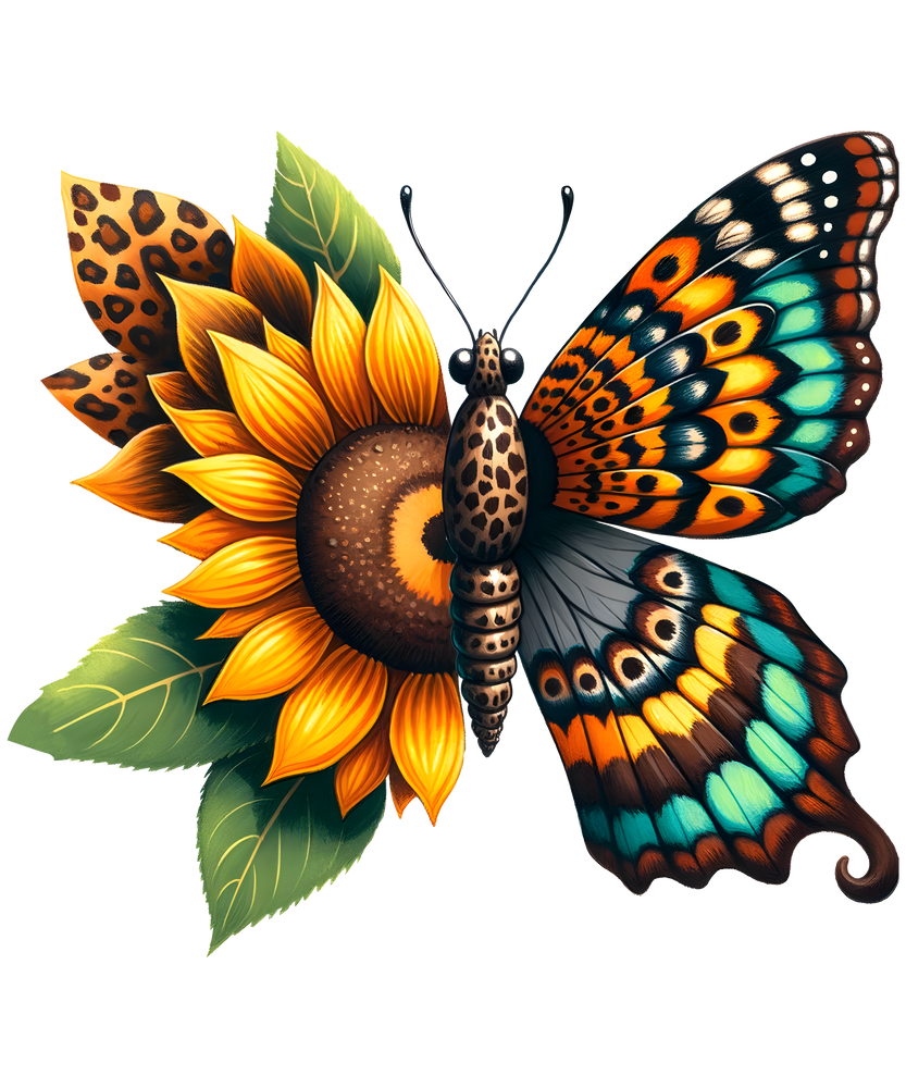 🌻🦋 Fierce Beauty Tee – Sunflower & Butterfly Wild Soul Shirt 🦋🌻