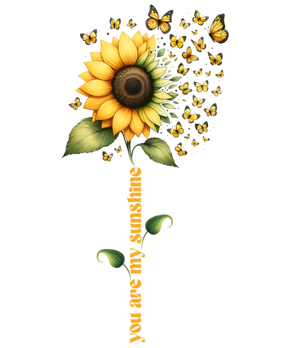 🌻 You Are My Sunshine Sunflower & Butterfly Tee 🦋✨