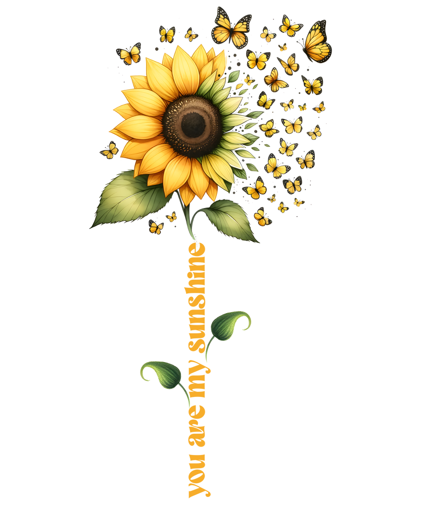 🌻 You Are My Sunshine Sunflower & Butterfly Tee 🦋✨