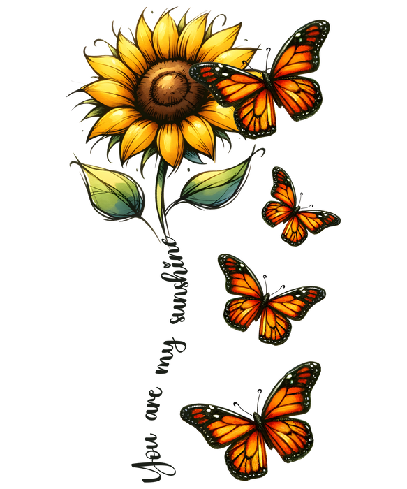 🌻🦋 You Are My Sunshine Sunflower & Butterfly Tee 🦋🌻