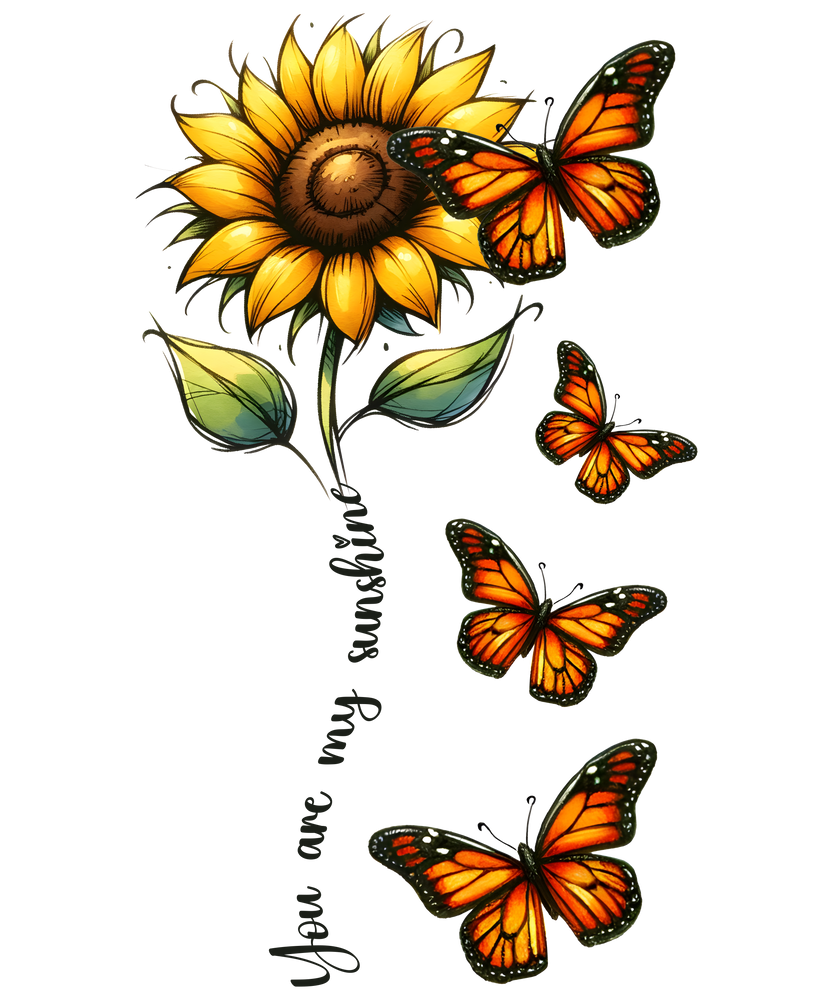 🌻🦋 You Are My Sunshine Sunflower & Butterfly Tee 🦋🌻