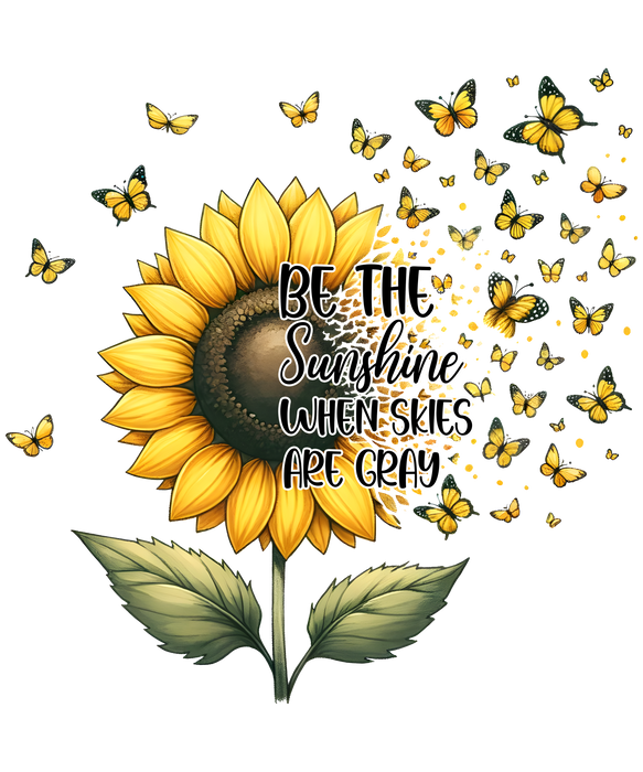 🌻 Be the Sunshine Shirt – Uplifting Sunflower & Butterfly Tee 🌻