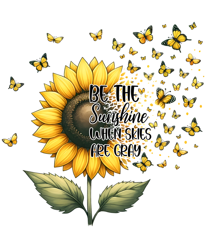 🌻 Be the Sunshine Shirt – Uplifting Sunflower & Butterfly Tee 🌻