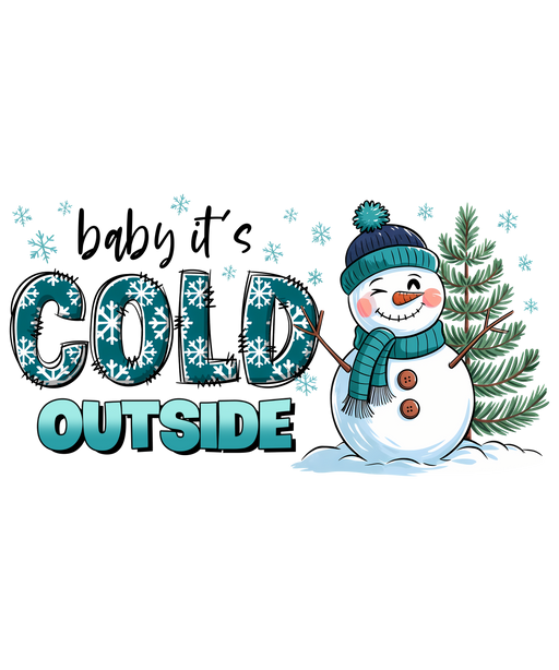❄️ "Cold Outside" Winter Snowman Shirt ☃️✨