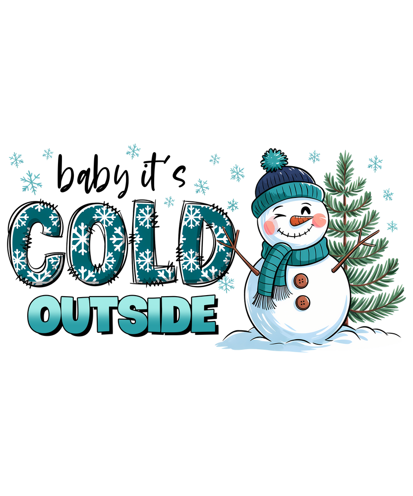 ❄️ "Cold Outside" Winter Snowman Shirt ☃️✨