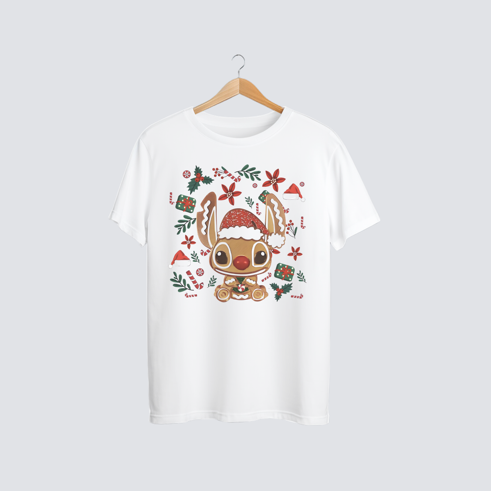 🎄 Festive Stitch Christmas Tee – “Holiday Mischief &amp; Cuteness Overload!” 🎁✨