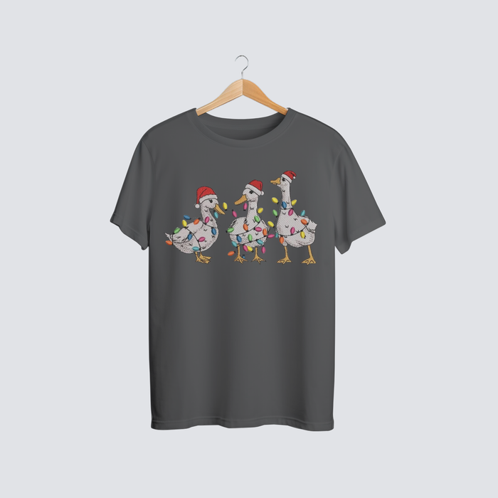 🎄 “Merry Quackmas” Duck Lights Christmas Tee 🦆✨