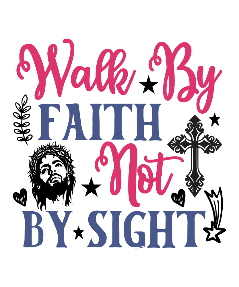 Inspirational Christian sticker with faith quote printed on waterproof vinyl