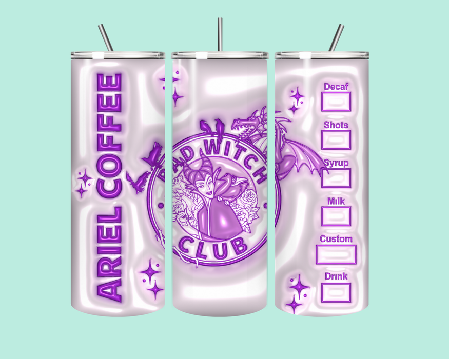 ✨☕ Bad Witch Club Ariel Coffee Tumbler ☕✨