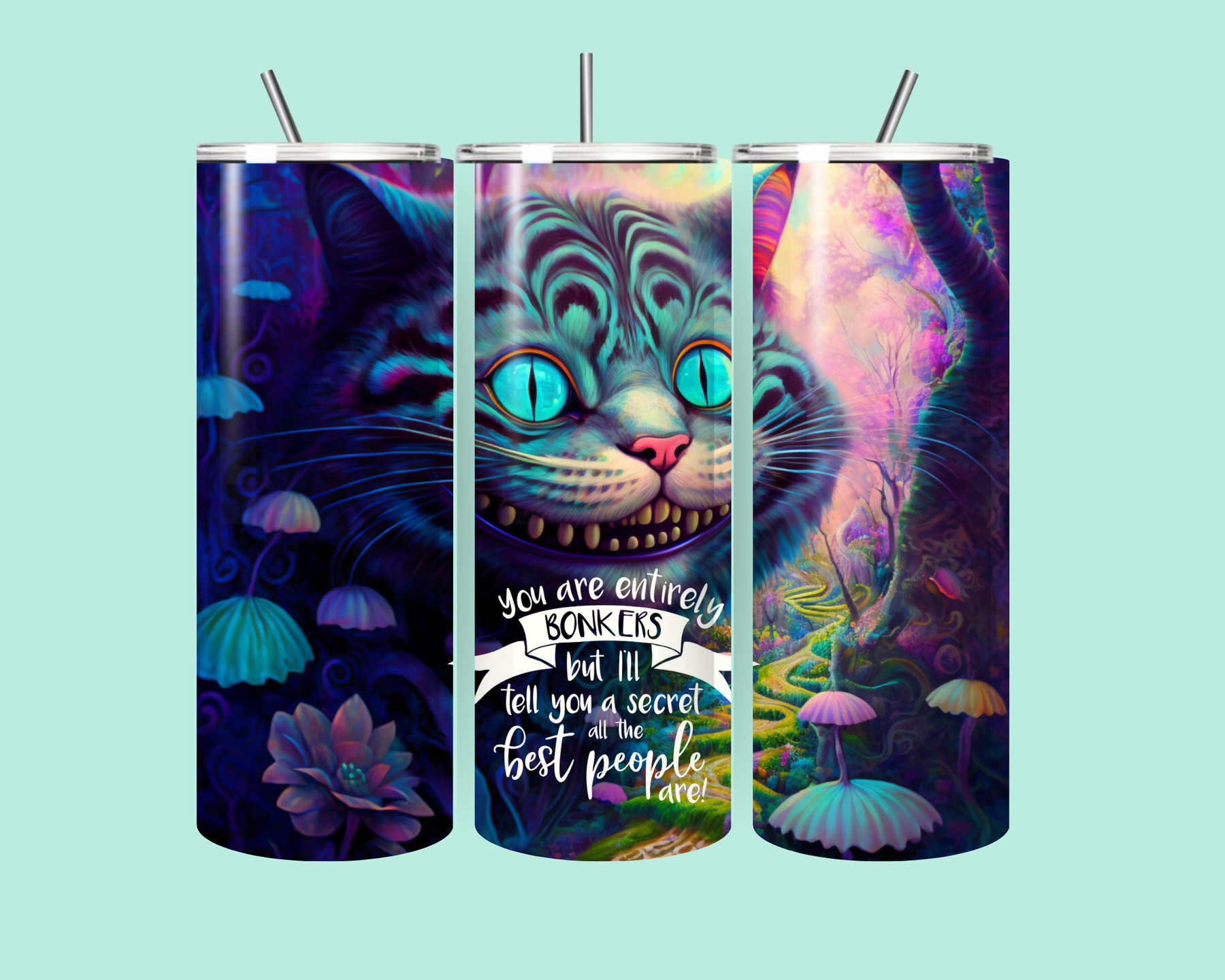 ✨ Cheshire Cat Wonderland Tumbler ✨